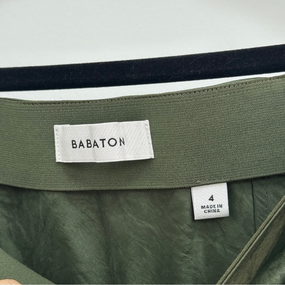 Aritzia Babaton Slip Satin Midi Skirt – Olive Green – Size 4 – NWOT - Picture 3 of 4